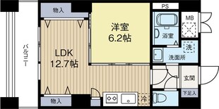 レジデンスカープ博多の物件間取画像